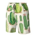 thumbnail image 4 of Logiee Cactus And Succulent Print Mens Swim Trunks Quick Dry Board Shorts,Breathable Hawaii Beach Shorts Swimwear Bathing Suits-Small, 4 of 6