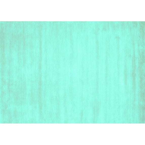 Ahgly Company Indoor Rectangle Abstract Turquoise Blue Contemporary Area Rugs, 2' x 4'