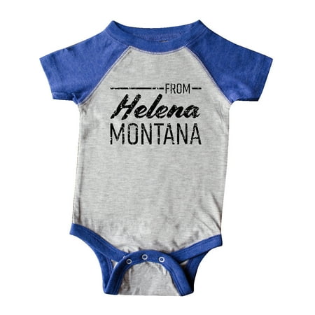

Inktastic From Helena Montana- State Capital Distressed Text Gift Baby Boy or Baby Girl Bodysuit