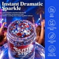 thumbnail image 3 of Yuctic 4th of July Glitter Stick, 2026 Red White Blue Body & Hair Sparkle for Independence Day, Patriotic Chunky Glitter Accessories 1.23OZ(07, 1PC), 3 of 7
