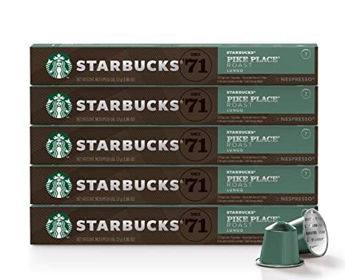 Starbucks by Nespresso, Pike Place Roast (50-count single serve capsules, compatible with Nespresso Original Line System)
