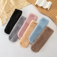 thumbnail image 6 of CPNG CPNG Kid Girls Fuzzy Socks Solid Color Coral Fleece Non Slip Floor Socks Comfy Fluffy Lined and Thickened Short Warm and Lint Free Autumn Winter Socks, 6 of 7