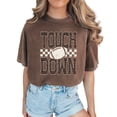 thumbnail image 5 of Leopard Print Touchdown Shirt for Women Football Game Day Graphic Tee, Espresso Shirt, XL, 5 of 8