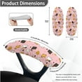 thumbnail image 6 of SCRAWLGOD Cats Heart Pink 4 Pieces Set Washable Office Chair Cover with Armrest Protector Comfy Boss Chair Covers Removable Anti-Slip Rotating Chair Slipcover, 6 of 7
