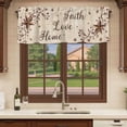 thumbnail image 6 of 2 Pack Valances for Window, Brown Farmhouse Short Curtains for Kitchen Bedroom Living Room, Retro Country Stars Rustic Branches Berry Rod Pocket Small Window Treatment Valance Drapes 60 x 18 Inch, 6 of 8