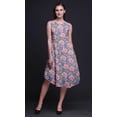 thumbnail image 2 of Bimba Robe d'Été Sans Manches à Col Rond pour Femmes, Imprimée Florale Oeillet Violet et Marguerite, Tenue Décontractée-Xxx-Grand, 2 of 6