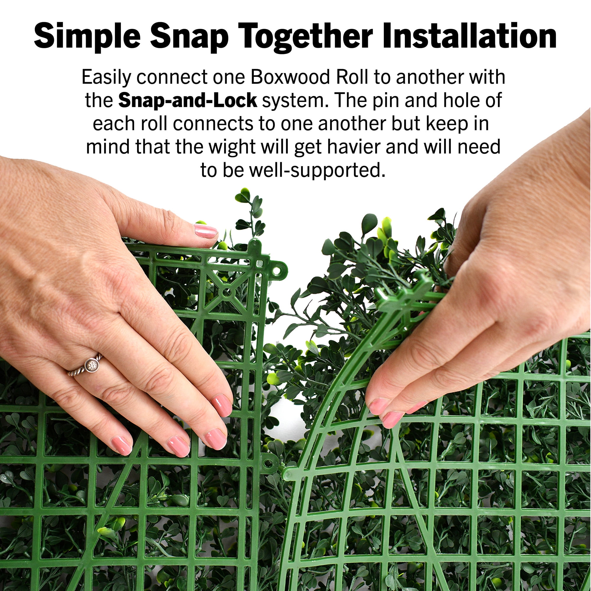 Screenguard 36in H x 8ft L Faux Green Boxwood Privacy Screen with Natural Appearance