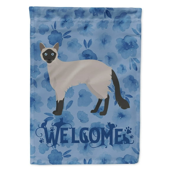 Carolines Treasures CK4830GF Balinese 1 Cat Welcome Flag Garden Size Small multicolor