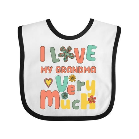 

Inktastic I Love My Grandma Very Much Boys or Girls Baby Bib