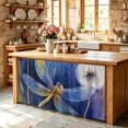 thumbnail image 6 of Purple Dragonfly Cabinet Curtain 32"Wx55"L, Dustproof Pantry Door Curtain with Self Adhesive Tape, Watercolor Spring Summer Floral Tall Storage Cover Privacy Drape for Bathroom Kitchen Laundry Room, 6 of 9