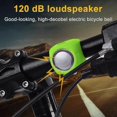 thumbnail image 4 of 1 bocina para bicicleta, bocina eléctrica de 120 dB, bocinas ruidosas para bicicleta, campanas de seguridad para ciclismo, resistente al agua, compatible con bicicletas para adultos y niños,, 4 of 5