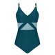 thumbnail image 4 of Trajes de baño de una pieza para mujer. Traje de baño de manga corta con cuello redondo y camiseta estampada de Pascua para mujer., 4 of 5