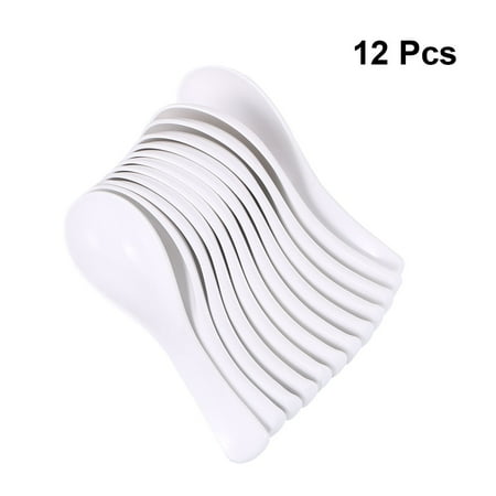 

NUOLUX 12PCS A5 Melamine Spoon Broken-resistant Soup Spoon Imitation Porcelain Seasoning Spoon for Kitchen Restaurant Hotel