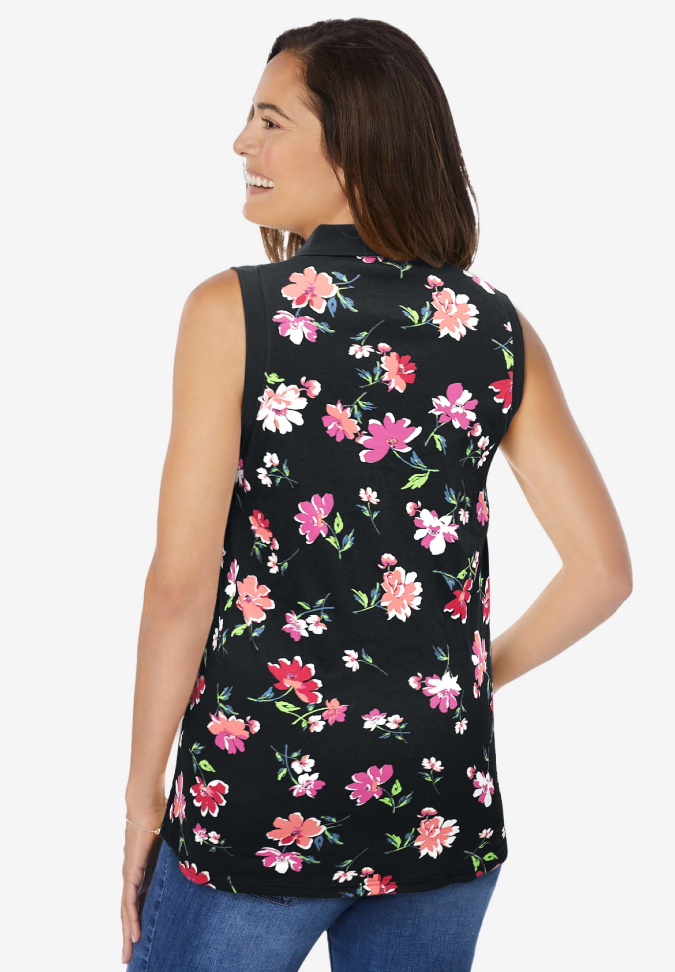 Plus Size Sleeveless Polo Tunic - image 2