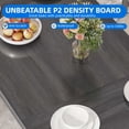 thumbnail image 4 of Dextrus 70" Dining Table for 6-8 People, Large Rectangular Wood Kitchen Table Farmhouse Dinner Table with Metal Legs for Dining Room, Kitchen, Gray & Black, 4 of 10