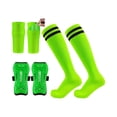 thumbnail image 2 of Adult Soccer Shin Guard Socks Set with Long Ankle Straps, 3-Piece Protective Gear for Sports Training and Match Play, 2 of 3