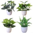 thumbnail image 4 of Artificial Potted Flowers Fake Leaves Plants In Pots Bonsai Garden Home Decor, 4 of 4