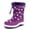 Dark Purple, variant on Nova Mountain Boys Girls Little Kids Winter Snow Boots NF-NFWB105-LightPurple-7