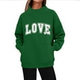 thumbnail image 2 of Zorckvet Casual Sweatshirts for Women Valentine Plus Size Shirts Long Sleeve Crewneck Heart Graphic Ladies Tops Fashion, 2 of 5