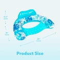 thumbnail image 3 of Joyfy 2 Packs Pool Floats for Adult,Inflatable Pool Chair Float with 2 Cup Holder, Pool Loungers for Pool Lake Travel Beach, 3 of 10