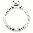 thumbnail image 2 of 925 Sterling Silver Low 5mm Round Garnet Stackable Ring Birthstone January Gemstone, 2 of 8