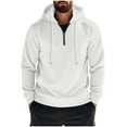 thumbnail image 2 of Fnnxeal Hoodies Sweatshirts for Men, Long Sleeve Shirt with Pocket Casual Big and Tall Shirts Fall Winter Outdoor Mens White Blouse Size 2XL, 2 of 6