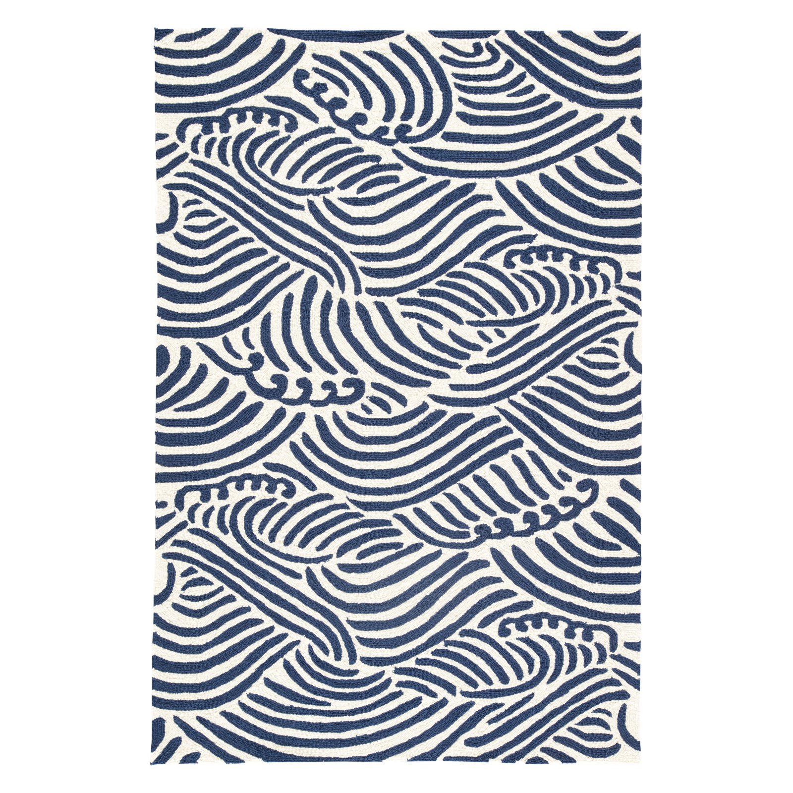 Jaipur Rugs Coastal Lagoon Waves Indoor/Outdoor Area Rug