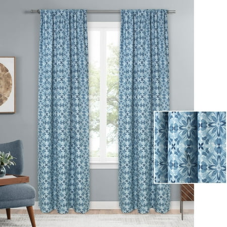 - Mainstays Geo Floral Single Curtain Panel