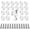 White, variant on 24pcs 3/8 in Nylon Window Screen Clip, White Offset Fastener Clips, Artrylin Storm Window Clips for Fastens Window Screens, Screen Door Clips