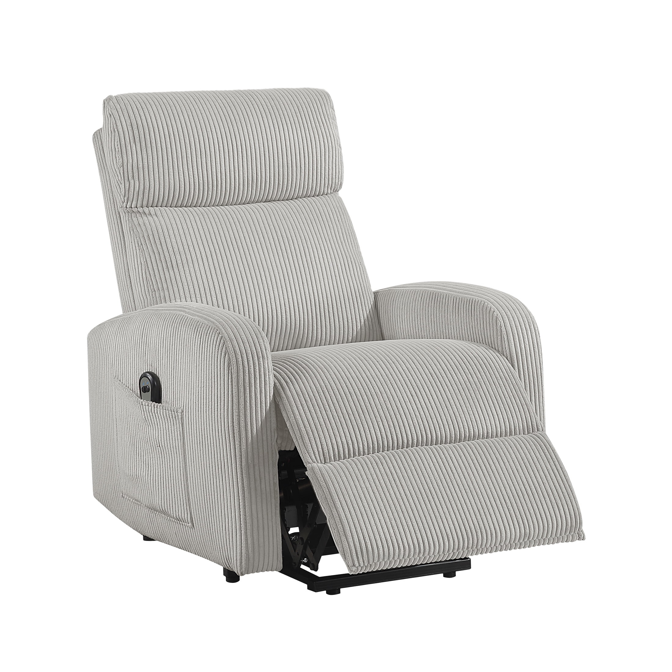 OakvillePark Niven Corduroy Power Lift Chair, Light Gray