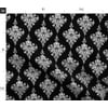Halloween Black White Gothic Victorian Skull Fabric Printed by Spoonflower BTY
