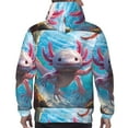 thumbnail image 7 of Fotbe Men's Hoodie with Cute Underwater Axolotl Pattern - Kangaroo Pocket Pullover Hooded Sweatshirt, Perfect for Daily Wear, Travel, and Home-XX-Large, 7 of 7