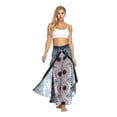 thumbnail image 5 of Women's Boho Printed Palazzo Side Split Wide Leg Workout Pants, 5 of 5