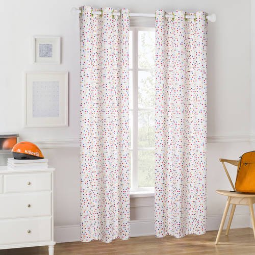 Your Zone Kids Colorful Squares Grommet Room Darkening Single Curtain