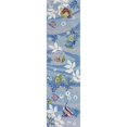 thumbnail image 1 of HomeRoots 353708 2 ft. x 7 ft. 6 in. Runner Polyester Blue Area Rug, 1 of 1