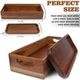 thumbnail image 2 of Juego de cestas de almacenamiento y bandejas de tocador DEMIGO de madera de acacia, 2 of 9