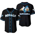 thumbnail image 5 of Custom Name Donald Duck Baseball Jersey Disney All Over Print 3d Pinstripe Baseball Jersey Summer Fashion Shirt Men Wome Tops, 5 of 5