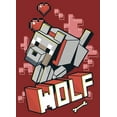 thumbnail image 2 of Women's Minecraft Wolf  Graphic Tee Red Medium, 2 of 4