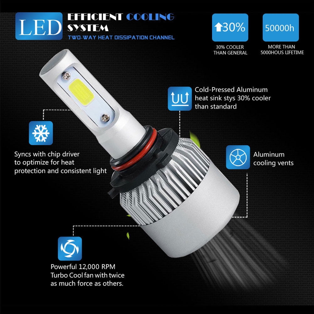 H11 LED Headlight 6000K 1500W 225000LM Conversion Kit Low Beam Bulbs High Power 