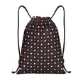 thumbnail image 1 of Saiise Red and white polka dots Pattern Sports Drawstring Backpack - String Swim Gym Bag with Wet Proof Pocket for Women&Men-Medium, 1 of 6