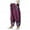 Purple, variant on Bibifish Womens Pants Loose Fit Printed Patchwork Elastic Waist Casual Pants Ankle Length Stylish Daily Wear Comfortable Trousers