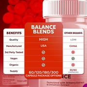 Balance Blends Advanced Formula Blood Support for Health and Wellness BalanceBlends 300 Capsules