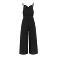 thumbnail image 4 of SMihono Robe d'Été Bohème pour Femmes Grande Taille Robe d'Été Sans Manches Ajustée Plissée Sexy Col en V Robe Occidentale, 4 of 8