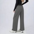 thumbnail image 6 of VBVC No Boundarie Women's Stretchy Yoga Sweatpants,Business UPF50+ Pants For Women,Ladies Striped Waist Trousers with Pockets,Gray,S-2XL, 6 of 10