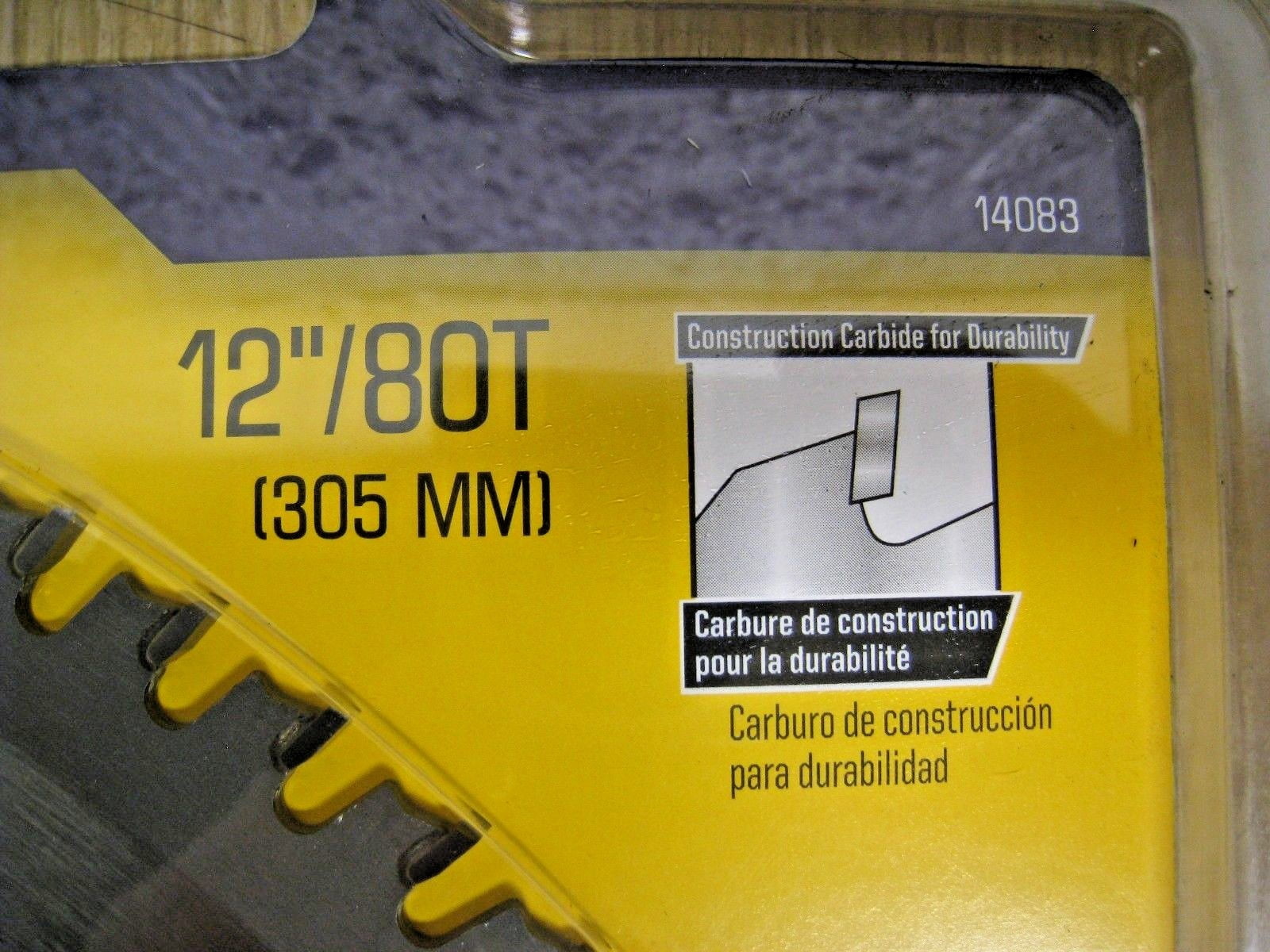 IRWIN MARATHON 14083 12" 80-TEETH MITER & TABLE SAW BLADE
