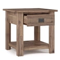 thumbnail image 3 of SIMPLIHOME Monroe SOLID ACACIA WOOD 22 inch Wide Square Rustic End Table in Rustic Natural Aged Brown with Storage, 1 Drawer, for the Living Room and Bedroom, 3 of 5