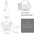 thumbnail image 3 of LHSHID Women Woven Tote Small Crossbody Bag, Weave Quilted Purse Square Shoulder Bag Woven Handbag with Detachable Strap, 3 of 7