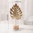 thumbnail image 4 of Sinkoo 3pcs Gold Leaf Home Decor Set, Table Top Decor, Metal Leaves Statues, Modern Artistic Sculptures for Living Room, Office & Home Decor (Monstera Deliciosa, Feather, Ginkgo), 4 of 4