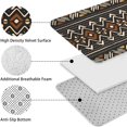 thumbnail image 5 of Boho Brown and Beige Ethnic Pattern Bathroom Rugs Sets 3 Piece,Toilet Cover Set,Absorbent Non Slip Bathroom Mats Sets with U-Shaped Contour Rug Toilet Rug Set, 5 of 5