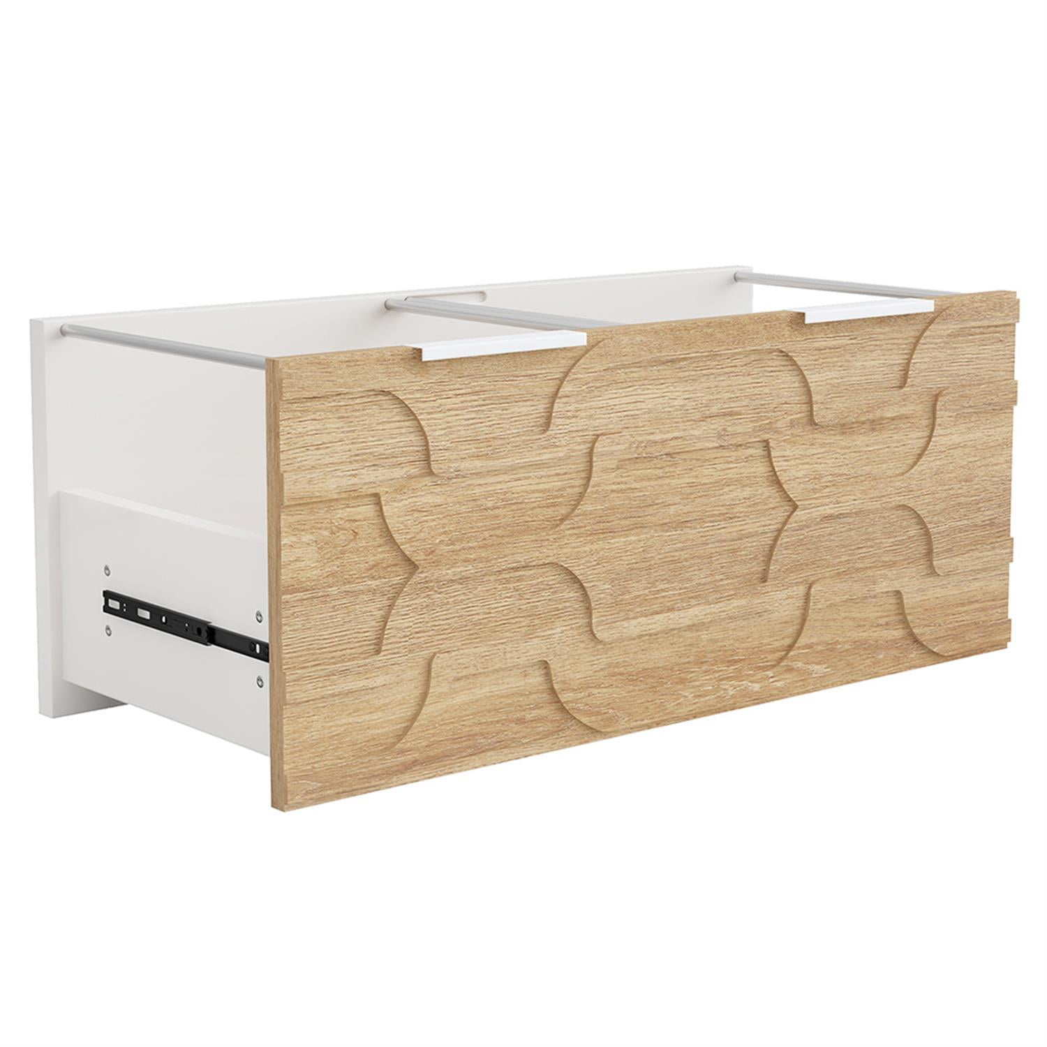 Demi Bonn 2-Drawer File Cabinet, Wood Filing Cabinet for Home Office, Printer Stand, for A4, Letter-Size Documents, Storage Cabinet for Home Office, White